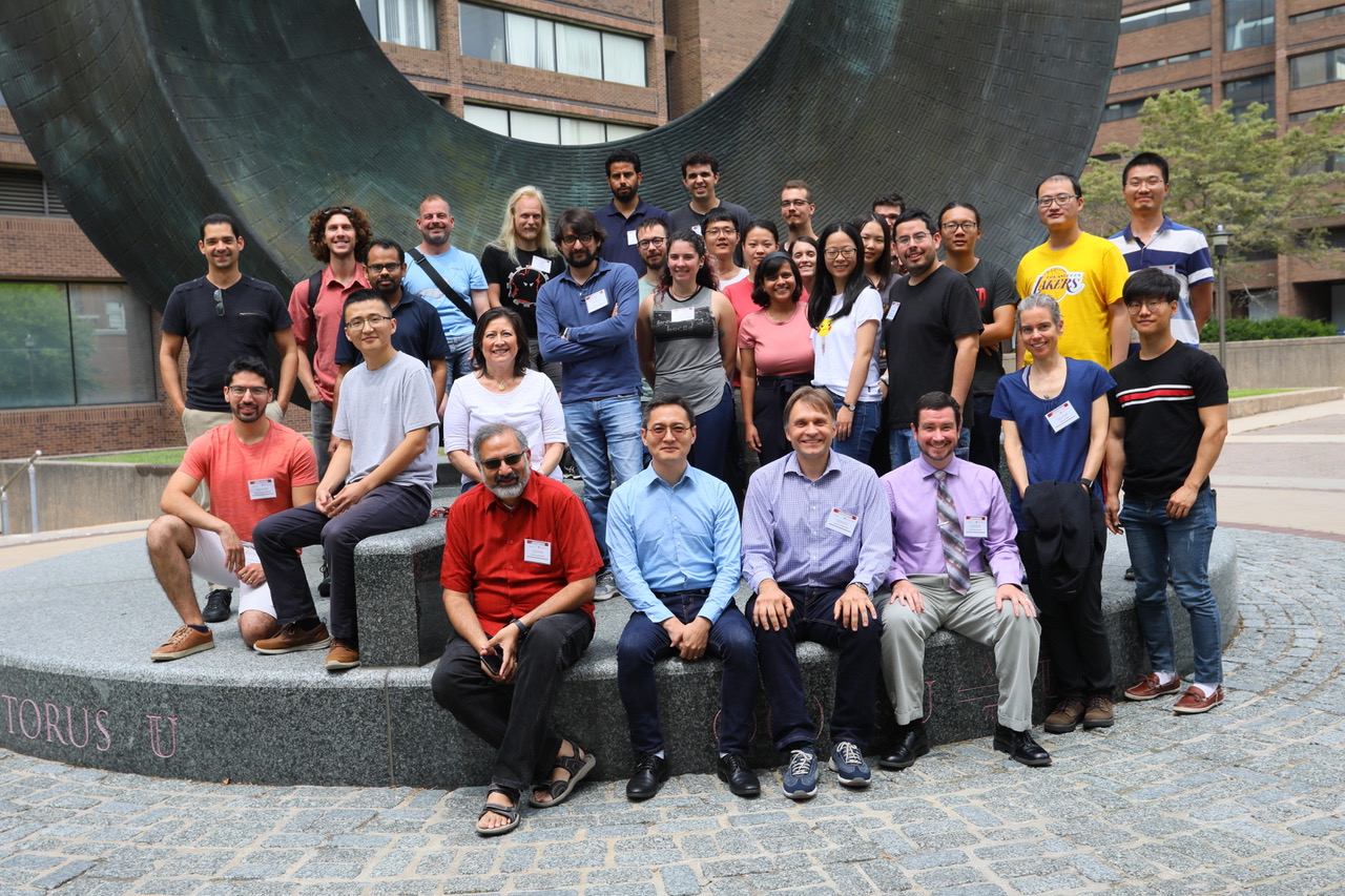 In-person attendees in front of the Umbilic Torus at SBU, 2019